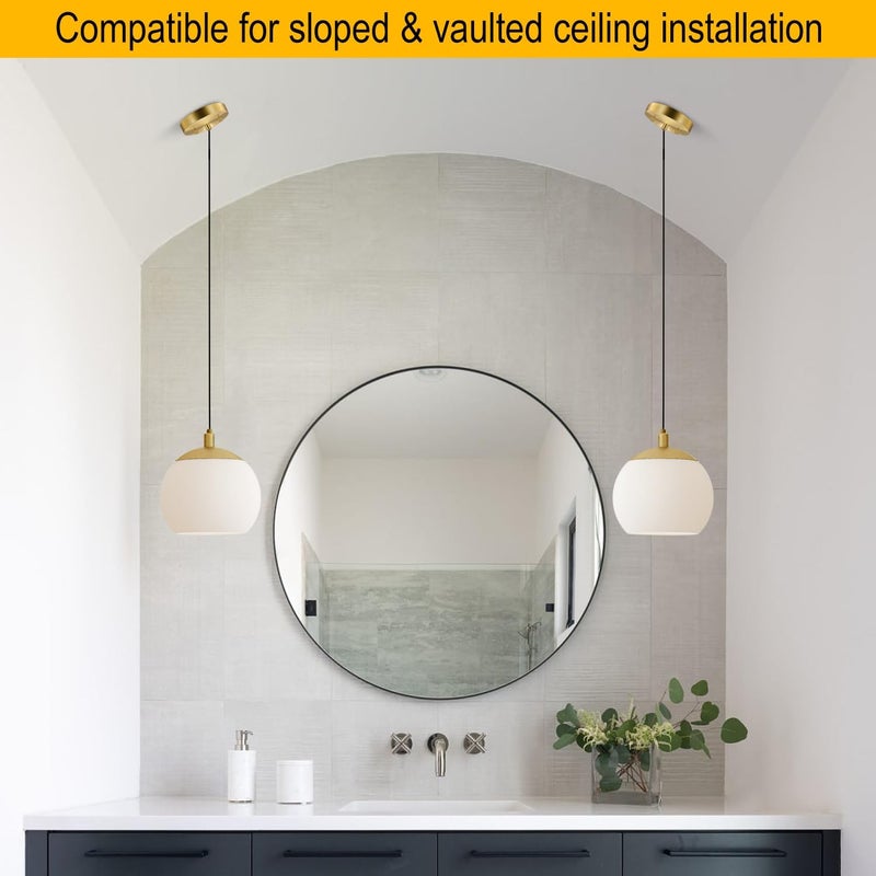 MAYOMAJO 6 Inches Light Canopy Kit with Heavy Duty Replacement Ceiling Cover Plate & Mounting Hardware for Lighting Fixtures Chandelier Pendant Lamp or DIY Project (Brass) - Image 5